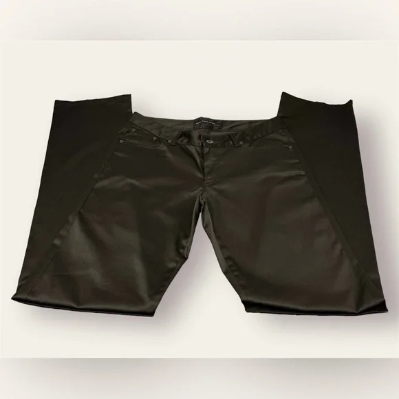 Zara Basic Satin Jeans / Pants / Trousers (Brown) - Picture 8 of 16